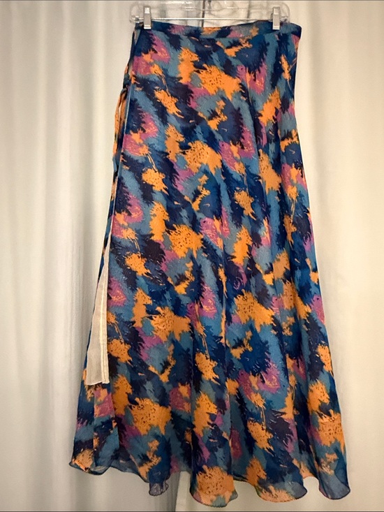 Dresses & Skirts - Women’s Reversible Wrap A-Line Skirt in Multi-Color Print